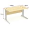 Impulse 1200mm Rectangular Desk, Silver Cantilever Leg, Maple