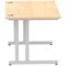 Impulse 1200mm Rectangular Desk, Silver Cantilever Leg, Maple