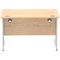 Impulse 1200mm Rectangular Desk, Silver Cantilever Leg, Maple