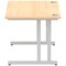 Impulse 1200mm Rectangular Desk, Silver Cantilever Leg, Maple