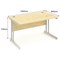 Impulse 1400mm Rectangular Desk, Silver Cantilever Leg, Maple
