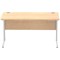 Impulse 1400mm Rectangular Desk, Silver Cantilever Leg, Maple