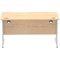 Impulse 1400mm Rectangular Desk, Silver Cantilever Leg, Maple