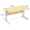 Impulse 1600mm Rectangular Desk, Silver Cantilever Leg, Maple