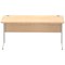 Impulse 1600mm Rectangular Desk, Silver Cantilever Leg, Maple