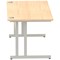 Impulse 1600mm Rectangular Desk, Silver Cantilever Leg, Maple