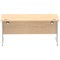 Impulse 1600mm Rectangular Desk, Silver Cantilever Leg, Maple