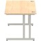 Impulse 1600mm Rectangular Desk, Silver Cantilever Leg, Maple