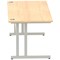 Impulse 1800mm Rectangular Desk, Silver Cantilever Leg, Maple