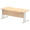 Impulse 1800mm Rectangular Desk, Silver Cantilever Leg, Maple