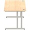 Impulse 1800mm Rectangular Desk, Silver Cantilever Leg, Maple