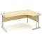 Impulse Corner Desk, Right Hand, 1800mm Wide, Silver Legs, Maple, Installed