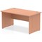 Impulse 1400mm Rectangular Desk, Panel End Leg, Beech