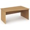 Impulse Panel End Wave Desk, Right Hand, 1400mm Wide, Beech, Installed