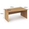 Impulse Panel End Wave Desk, Right Hand, 1400mm Wide, Beech, Installed