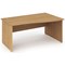Impulse Panel End Wave Desk, Right Hand, 1600mm Wide, Beech, Installed