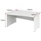 Impulse Panel End Wave Desk, Left Hand, 1400mm Wide, White, Installed