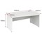 Impulse Panel End Wave Desk, Right Hand, 1400mm Wide, White, Installed