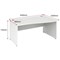 Impulse Panel End Wave Desk, Right Hand, 1600mm Wide, White