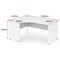 Impulse Panel End Corner Desk / Left Hand / 1400mm Wide / White
