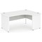 Impulse Panel End Corner Desk, Right Hand, 1600mm Wide, White, Installed