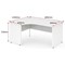 Impulse Panel End Corner Desk, Left Hand, 1800mm Wide, White, Installed