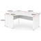 Impulse 1800mm Corner Desk, Left Hand, Panel End Leg, White