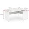 Impulse Panel End Corner Desk, Right Hand, 1800mm Wide, White, Installed