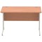 Impulse 1200mm Rectangular Desk, Silver Cable Managed Leg, Beech