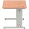 Impulse 1200mm Rectangular Desk, Silver Cable Managed Leg, Beech