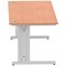 Impulse 1800mm Rectangular Desk, Silver Cable Managed Leg, Beech