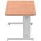 Impulse 1800mm Rectangular Desk, Silver Cable Managed Leg, Beech