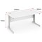 Impulse Plus Rectangular Desk, 1200mm Wide, Silver Cable Managed Legs, White, Installed
