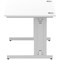 Impulse 1200mm Rectangular Desk, Silver Cable Managed Leg, White