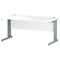 Impulse 1600mm Rectangular Desk, Silver Cable Managed Leg, White Impulse 1600mm Rectangular Desk, Silver Cable Managed Leg, White