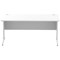 Impulse 1600mm Rectangular Desk, Silver Cable Managed Leg, White