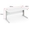 Impulse Plus Rectangular Desk, 1800mm Wide, Silver Cable Managed Legs, White, Installed