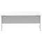 Impulse 1800mm Rectangular Desk, Silver Cable Managed Leg, White