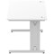 Impulse 1800mm Rectangular Desk, Silver Cable Managed Leg, White