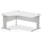 Impulse 1600mm Corner Desk, Left Hand, Silver Cable Managed Leg, White