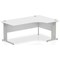 Impulse 1800mm Corner Desk, Right Hand, Silver Cable Managed Leg, White