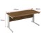 Impulse 1200mm Rectangular Desk, Silver Cable Managed Leg, Walnut