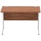 Impulse 1200mm Rectangular Desk, Silver Cable Managed Leg, Walnut