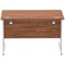 Impulse 1200mm Rectangular Desk, Silver Cable Managed Leg, Walnut
