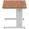 Impulse 1200mm Rectangular Desk, Silver Cable Managed Leg, Walnut