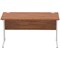 Impulse 1400mm Rectangular Desk, Silver Cable Managed Leg, Walnut