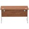 Impulse 1400mm Rectangular Desk, Silver Cable Managed Leg, Walnut