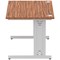 Impulse 1400mm Rectangular Desk, Silver Cable Managed Leg, Walnut