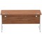 Impulse 1600mm Rectangular Desk, Silver Cable Managed Leg, Walnut