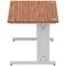 Impulse 1600mm Rectangular Desk, Silver Cable Managed Leg, Walnut